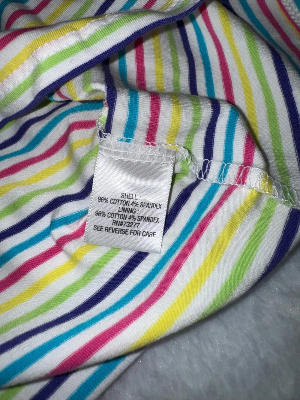 SO Girls White Rainbow Striped Tank Top